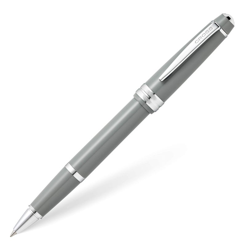 Cross Bailey Light Refillable Rollerball Pen Presented in a Everyday Gift Box - Medium Point, Black Ink, Polished Gray - Image 1